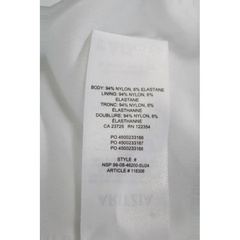 Aritzia Women Bodycon Dress White Sleeveless Scoop Neck Long Size L